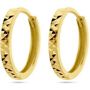 14K geelgoud klapoorringen gediamanteerd 4029553