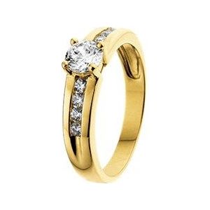 ring zirkonia 14K geelgoud 4013380