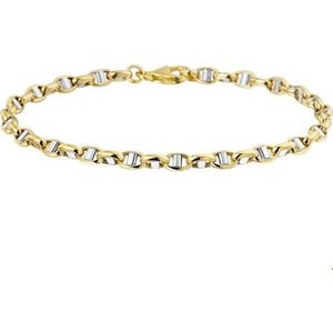 Bicolor Gouden Armband 3 4207627 18.5 cm