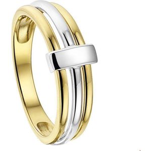 ring 14K bicolor goud geel/wit 4207691