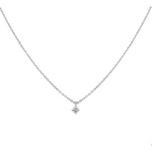Witgouden Collier diamant 0.10ct H SI 41 - 43 - 45 cm 4104378