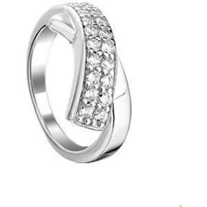 Zilver Gerhodineerde Ring zirkonia 1314031 15.50 mm (49)