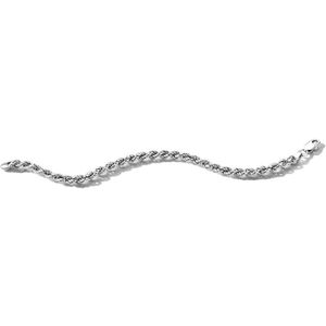 Zilver Gerhodineerde Armband koord 18 cm 1334421