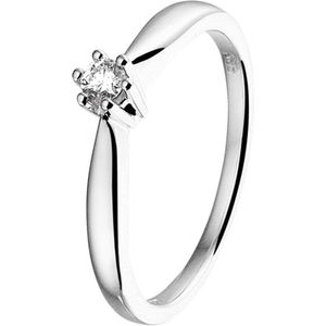 Witgouden Ring diamant 0.08ct H SI 4104849 16.00 mm (50)