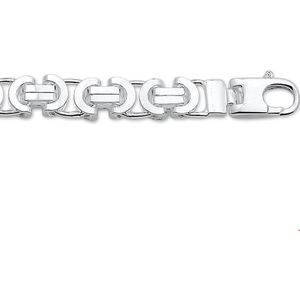 Zilveren Armband konings plat 8 1002077 20 cm