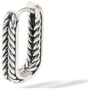 BUDDHA TO BUDDHA - Barbara Reversible Hoop - Oorbellen - Zilver - Single Piece