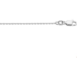 Zilver Gerhodineerde Collier anker gediamanteerd 1 1302382 42 cm