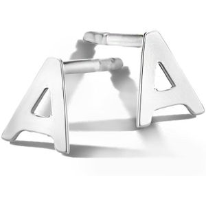 oorsteker letter zilver gerhodineerd 1334388