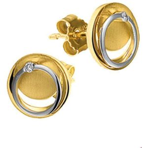 Bicolor Gouden Oorknoppen diamant 0.02ct (2x0.01ct) H SI 4207487