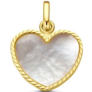 14K geelgoud hanger hartje parelmoer 4030221