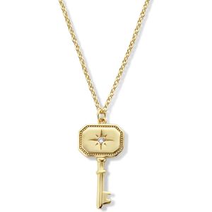 zilver verguld (geel) collier sleutel 41 + 4 cm 2102485
