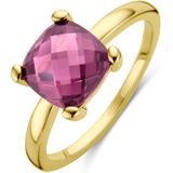 14K geelgoud ring roze rhodoliet 4030326 18.50