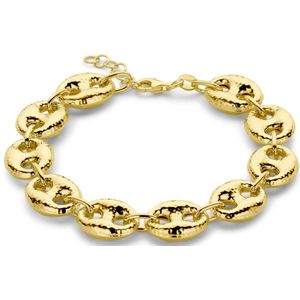 zilver verguld (geel) armband 12 mm 18 + 2 cm 3 micron 2103431