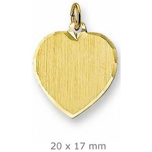 Gouden graveerplaatje hart vorm 4006179