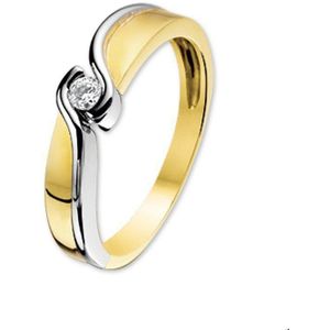 Bicolor Gouden Ring zirkonia 4205613 16.50 mm (52)