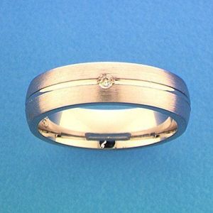 Zilver Gerhodineerde Ring A303 - 5 mm - 0.01ct H SI 1315565 19.00 mm (60)