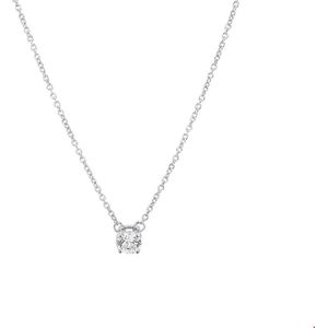 collier zirkonia 41 + 4 cm zilver gerhodineerd 1324171