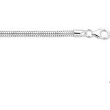 Zilveren Collier slang rond 3 1002384 50 cm