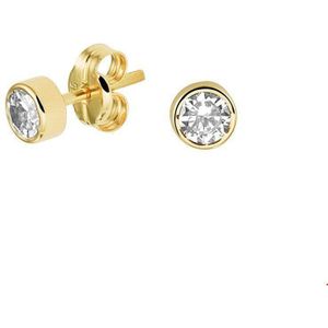 oorknoppen zirkonia 14K geelgoud 4020771