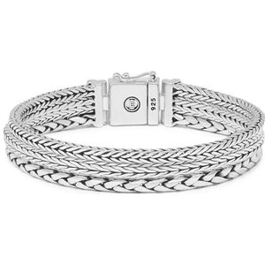 BUDDHA TO BUDDHA triple mini zilver armband - J104 E