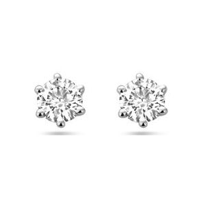 14K witgoud oorknoppen diamant h si 4106142