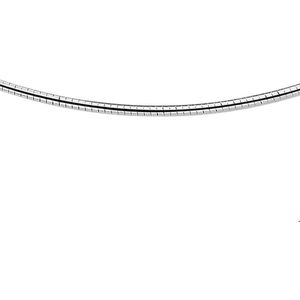 Zilver Gerhodineerde Collier omega rond 2 1308160 50 cm