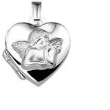 Zilveren Medaillon hart engeltje 1019905