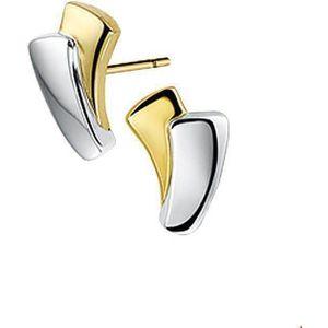 oorknoppen 14K bicolor goud geel/wit 4201277