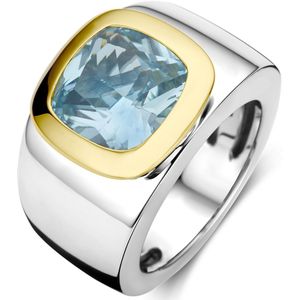 goud met zilver ring blauw topaas 5600295 18