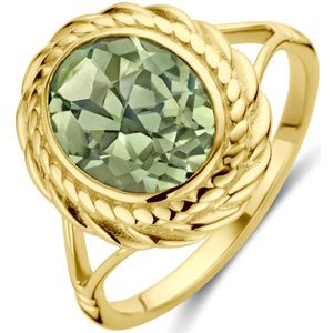 Ring - Groen - Amethist - 14K Geelgouden Ring - Dames