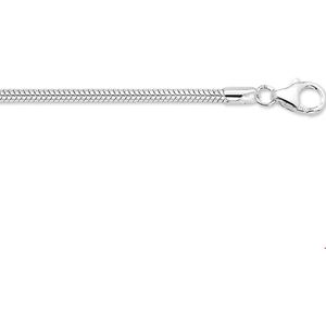 Zilveren Collier slang rond 2 1002380 50 cm