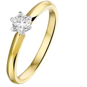 Bicolor Gouden Ring diamant 0.25ct H SI 4207432 16.50 mm (52)