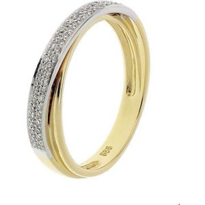 Bicolor Gouden Ring diamant 0.16ct H SI 4207579 17.00 mm (53)
