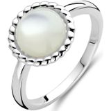 Zilver Gerhodineerde ring parelmoer 1337734 17.75