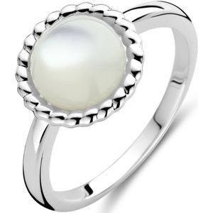 Zilver Gerhodineerde ring parelmoer 1337734 17.75