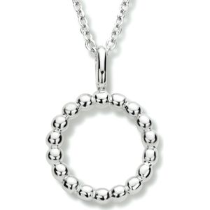 collier rondje 41 + 4 cm zilver gerhodineerd 1334308