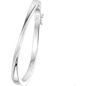 Zilver Gerhodineerde Bangle scharnier poli/mat 5 1320248