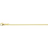 zilver verguld (geel) collier gourmette 4-zijdes geslepen 1,4 mm 3 micron 2103368 45 cm