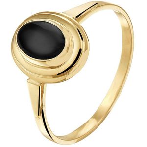 Geelgouden Ring onyx 4022778 17.50 mm (55)
