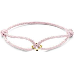 14K goud met rubber/nylon/leer armband satijn bloem 13 - 26 cm 4700349