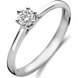 14K witgoud aanzoeksring diamant 0.20ct h si 4106106 17.75