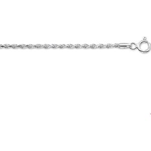 Zilveren Armband koord gediamanteerd 2 1019995 19 cm