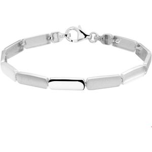 Zilver Gerhodineerde Armband poli/mat 5 1326264