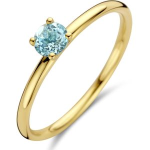 ring blauw topaas 4,0 mm 14K geelgoud 4027539