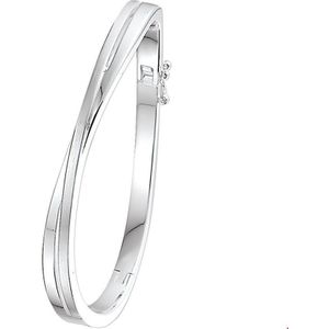 Zilver Gerhodineerde Bangle scharnier poli/mat 6 1320246