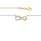 Geelgouden Collier infinity zirkonia 1 4017089