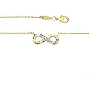 Geelgouden Collier infinity zirkonia 1 4017089