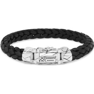 BUDDHA TO BUDDHA 127BL - Mangky Leather Bracelet Black - Armband-lengte 19 cm