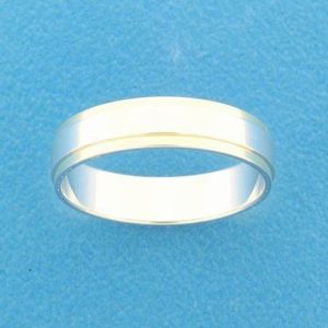 ring al765 - 4,5 mm - zonder steen goud met zilver 5600259