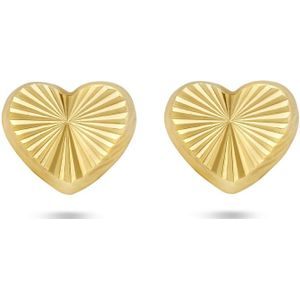 goud (geelgoud) oorknoppen hart gediamanteerd 4026062
